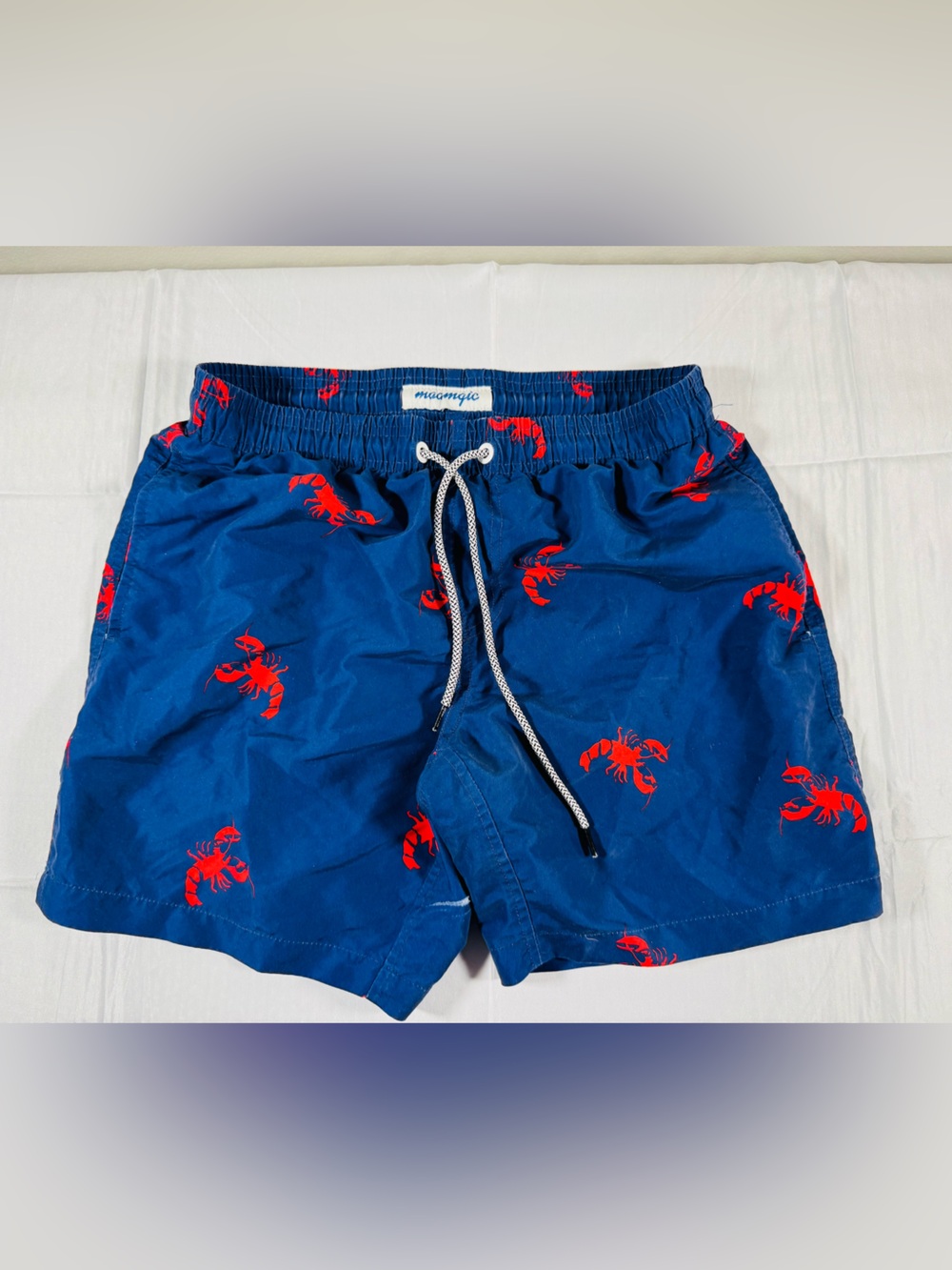 Maamjic Men’s Blue Lobster Swim Trunks
